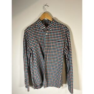 LL‎ Bean Signature Slim Fit Gingham Button Down Shirt Men LL